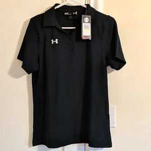 Under armour black polo NWT